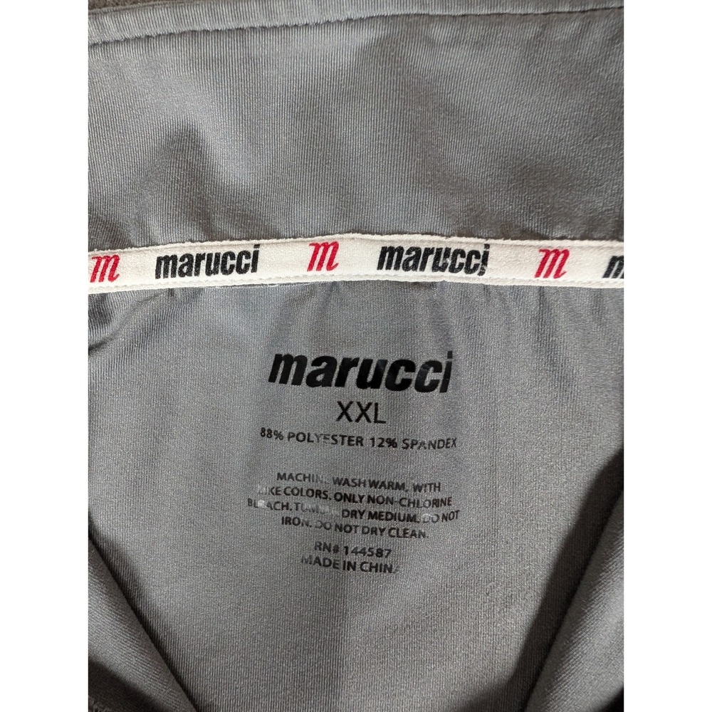 Marucci Mens‎ Grey Quarter Zip Pullover Long Sleeve Athletic Performance Shirt - Picture 7 of 9
